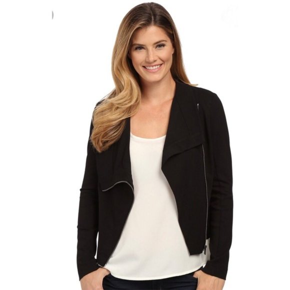Two by Vince Camuto Assymetrical Zip Moto Jacket S - Picture 2 of 11